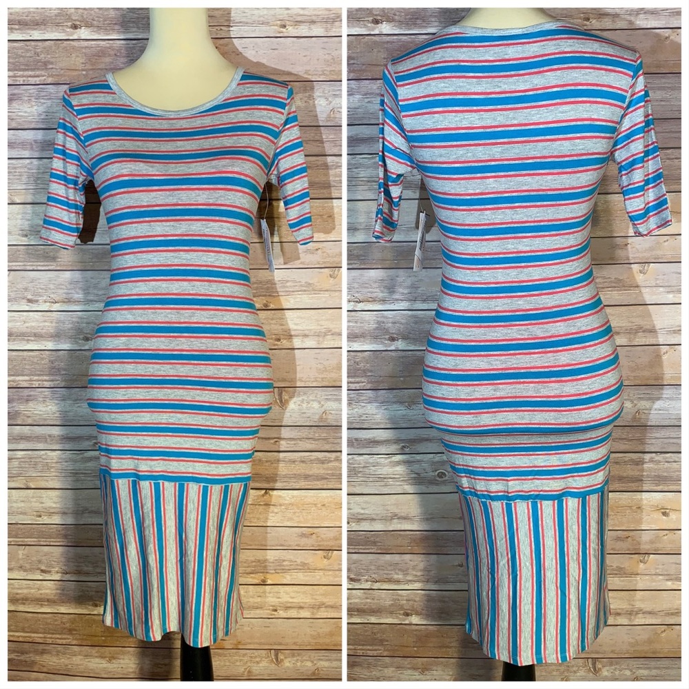 LuleRoe NWT Julia Striped Size XXS